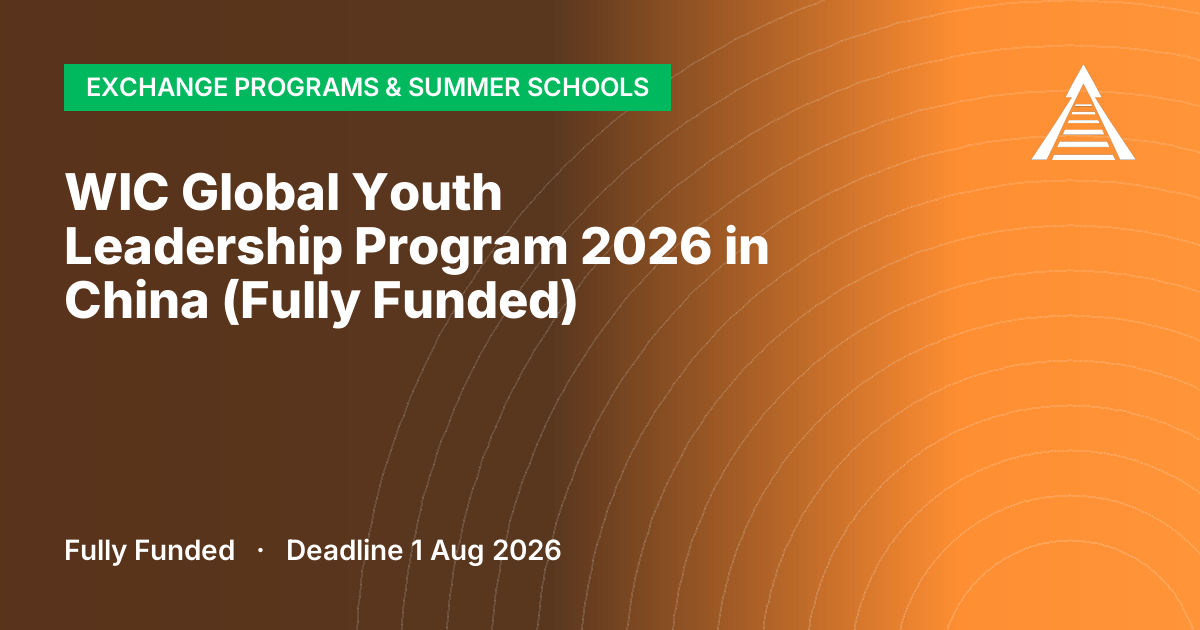 WIC Global Youth Leadership Program 2026 in China (Fully Funded)