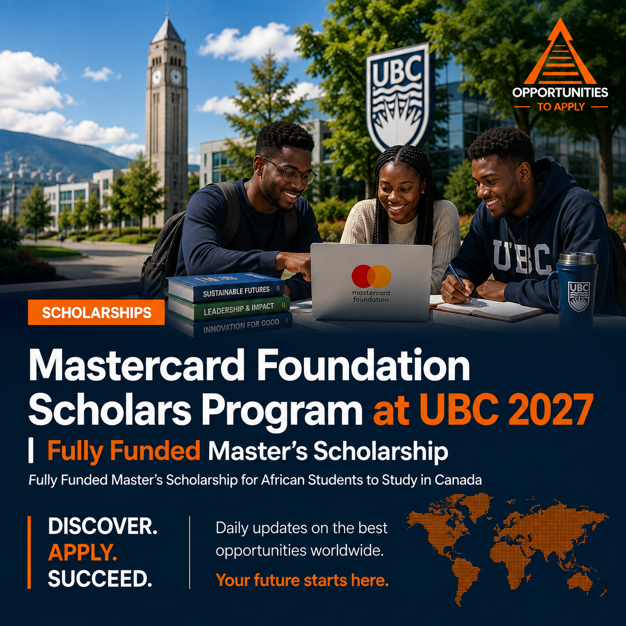 African students studying together on campus 