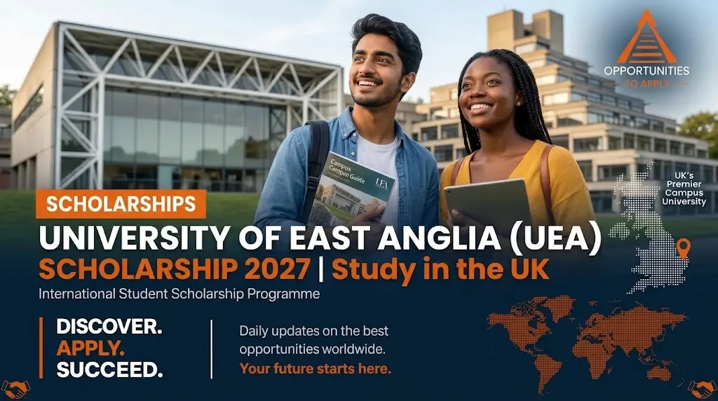 **Image Prompt** (refined using the provided reference image as a direct visual guide)  Create a professional, high-resolution promotional graphic for the University of East Anglia